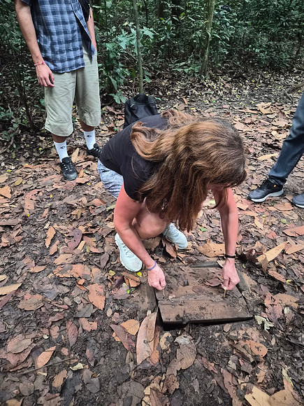 “Cu Chi Tunnels Vietnam blog with unexplored bombs”
