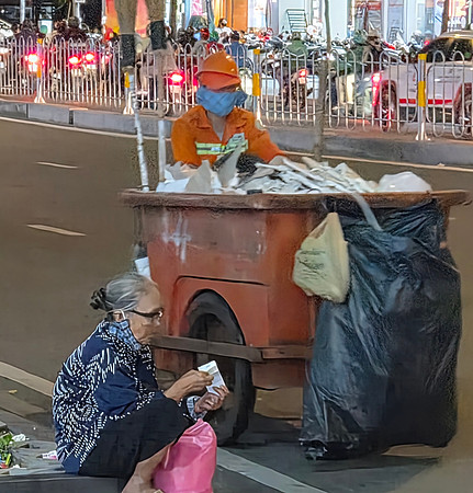 Refuge collector and street seller Vietnam Hanoi