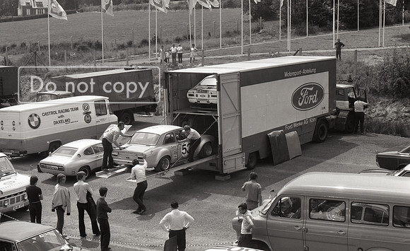 Ford Escort #53 Is Un Loaded From The Works Transporter To Spa