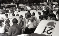 The #22 Ford Capri Works Car of Mass and Birrell At Scrutineering