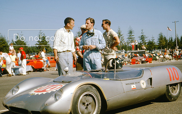 Graham Hill chats before the Pacific North west Grand Prix Kent 1963