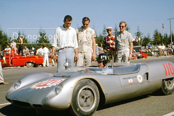 Graham Hill in the Bob Winklemann Lotus 23b Pacific North West Grand Prix Kent 1963 Graham Hill